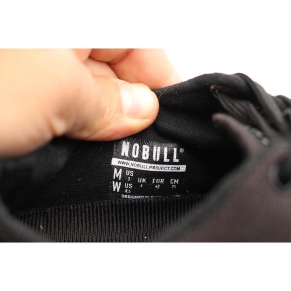 NOBULL Adult Athletic Casual Sneakers Shoes Black Canvas Size Mens 7 Womens 8.5 - Picture 3 of 9